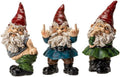 Pacific Giftware Evil Gnome Set/3, Gnomes with Attitude, Set of 3 Decorative Lawn Gnome, Attitude Gnomes for Indoor/Outdoor use.