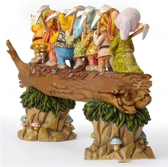 Resin Gnome Garden Décor - Garden Gnome Statue, Cute 7 Gnome Dwarfs Elves Fairy Ornaments, Resin Statue, Indoor Outdoor Decoration for Garden, Patio, Yard, Tree, Flower 15.5 × 10 × 4.5cm
