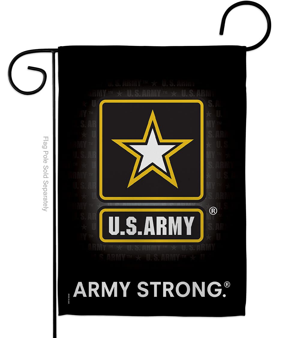 U.S. Army Burlap Garden Flag - Pack Armed Forces Rangers United State American Military Veteran Retire Official Support Our Troops - House Banner Small Yard Gift Double-Sided Imported 13 X 18.5