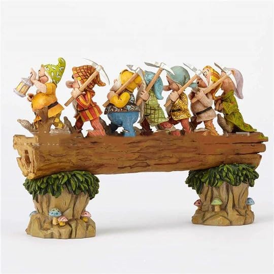 Resin Gnome Garden Décor - Garden Gnome Statue, Cute 7 Gnome Dwarfs Elves Fairy Ornaments, Resin Statue, Indoor Outdoor Decoration for Garden, Patio, Yard, Tree, Flower 15.5 × 10 × 4.5cm