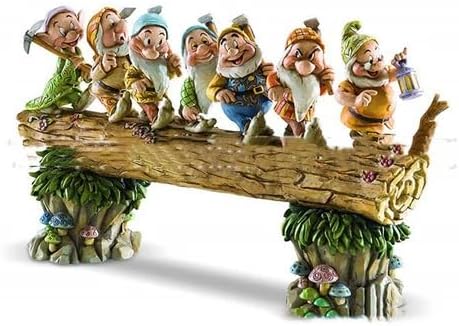 Resin Gnome Garden Décor - Garden Gnome Statue, Cute 7 Gnome Dwarfs Elves Fairy Ornaments, Resin Statue, Indoor Outdoor Decoration for Garden, Patio, Yard, Tree, Flower 15.5 × 10 × 4.5cm