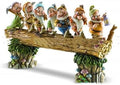 Resin Gnome Garden Décor - Garden Gnome Statue, Cute 7 Gnome Dwarfs Elves Fairy Ornaments, Resin Statue, Indoor Outdoor Decoration for Garden, Patio, Yard, Tree, Flower 15.5 × 10 × 4.5cm