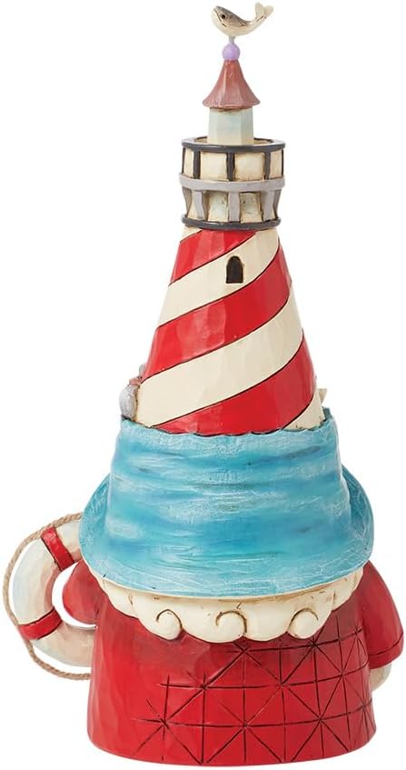Enesco Jim Shore Heartwood Creek Coastal Gnome with Lighthouse Hat Figurine, 7 Inch, Multicolor