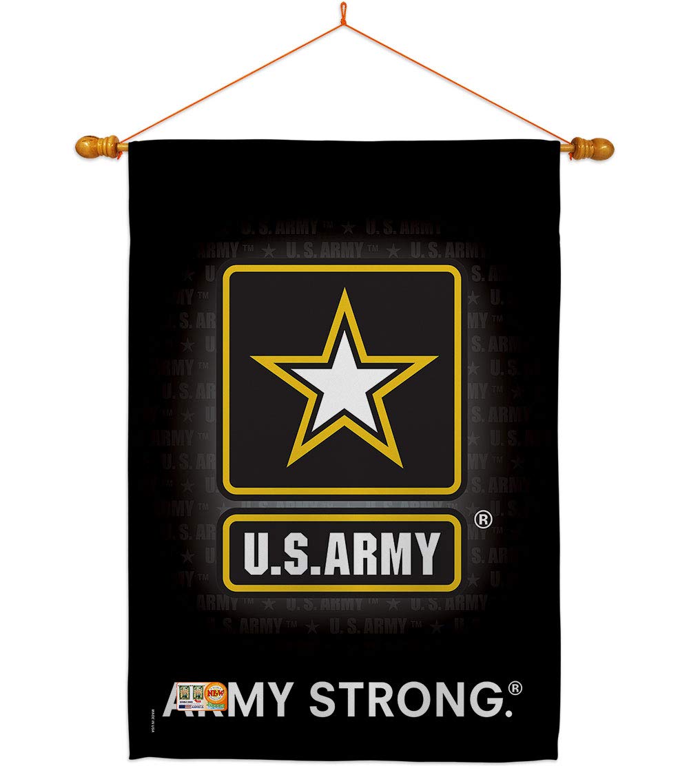 U.S. Army Burlap Garden Flag - Pack Armed Forces Rangers United State American Military Veteran Retire Official Support Our Troops - House Banner Small Yard Gift Double-Sided Imported 13 X 18.5