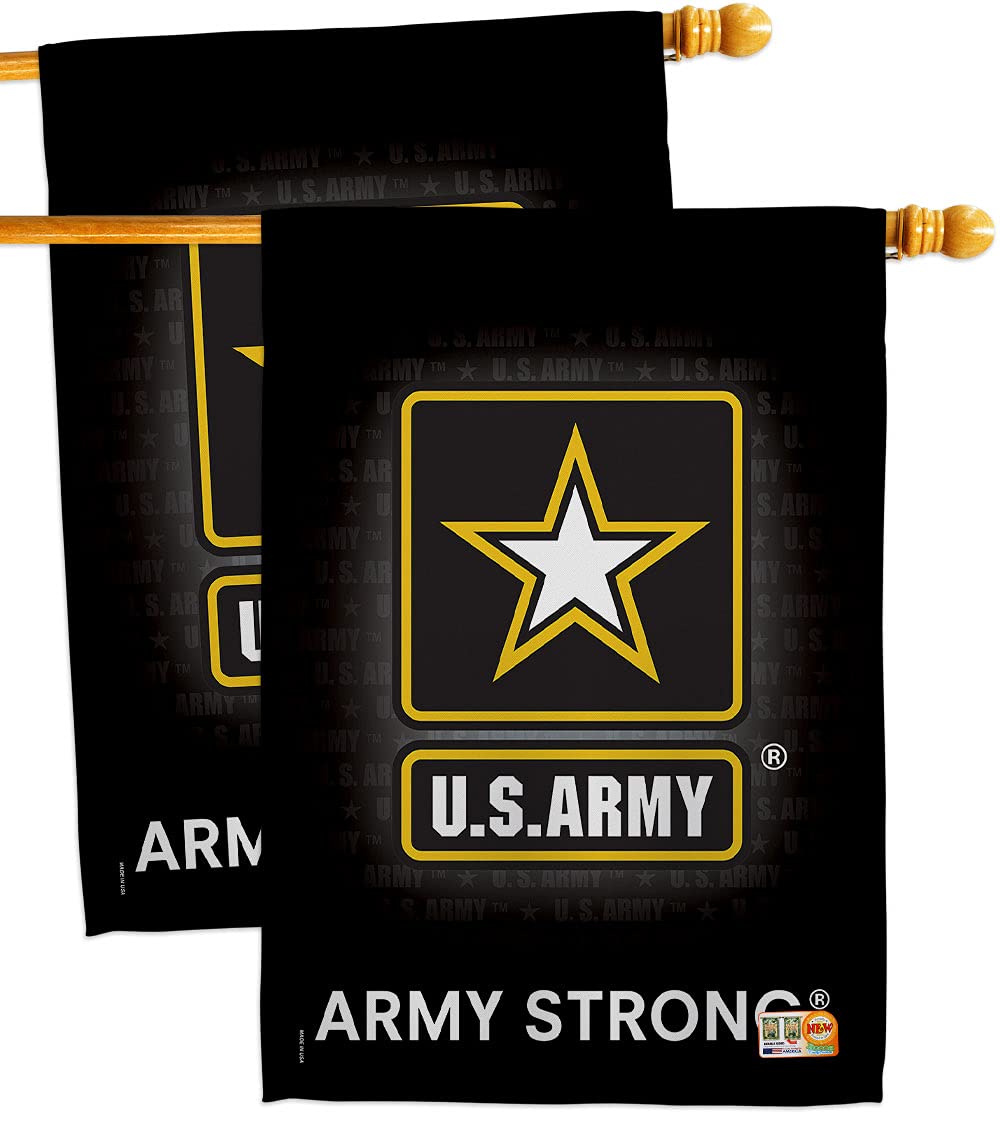 U.S. Army Burlap Garden Flag - Pack Armed Forces Rangers United State American Military Veteran Retire Official Support Our Troops - House Banner Small Yard Gift Double-Sided Imported 13 X 18.5