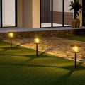16-Pack Solar Lights Outdoor (Extra-Bright & Auto On/Off), Solar Powered Garden Lights, Outdoor Waterproof Solar Pathway Lights for Patio, Path, Yard, Landscape, Driveway, Walkway Decor (Warm White)