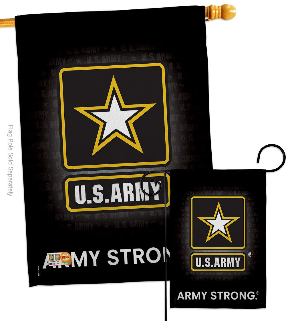 U.S. Army Burlap Garden Flag - Pack Armed Forces Rangers United State American Military Veteran Retire Official Support Our Troops - House Banner Small Yard Gift Double-Sided Imported 13 X 18.5