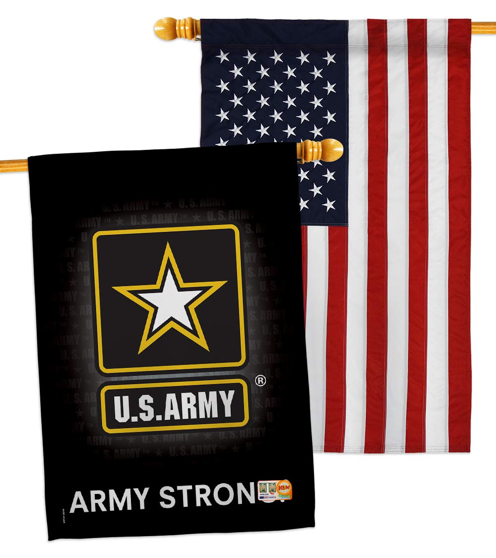 U.S. Army Burlap Garden Flag - Pack Armed Forces Rangers United State American Military Veteran Retire Official Support Our Troops - House Banner Small Yard Gift Double-Sided Imported 13 X 18.5