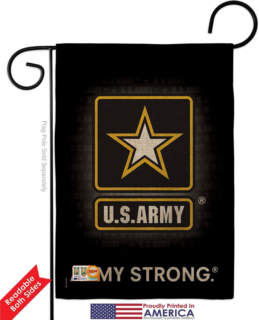U.S. Army Burlap Garden Flag - Pack Armed Forces Rangers United State American Military Veteran Retire Official Support Our Troops - House Banner Small Yard Gift Double-Sided Imported 13 X 18.5