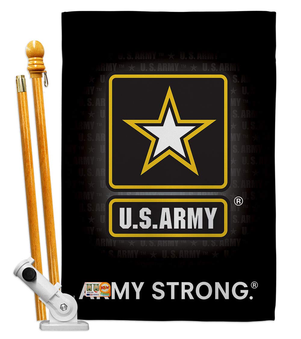 U.S. Army Burlap Garden Flag - Pack Armed Forces Rangers United State American Military Veteran Retire Official Support Our Troops - House Banner Small Yard Gift Double-Sided Imported 13 X 18.5