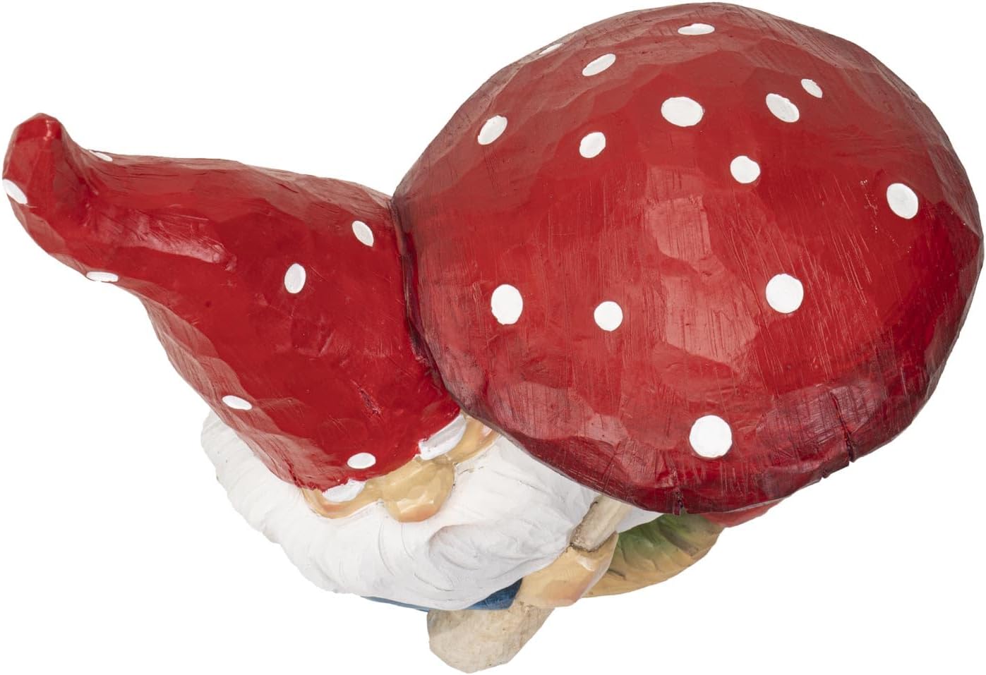 Pacific Giftware Gnome with Mushroom Figurine, 16.65-inch Height, Resin, Table Decoration