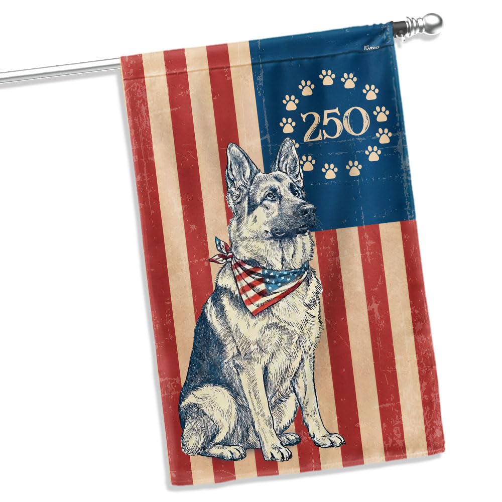 FLAGWIX American 250 Years Anniversary Flag - Polyester Double-sided Yard Flags For Outside Grommet Flag, 3x5 ft - 4th of July Decorations for Home Yard Garden Decor Banner, Gifts For Men Women
