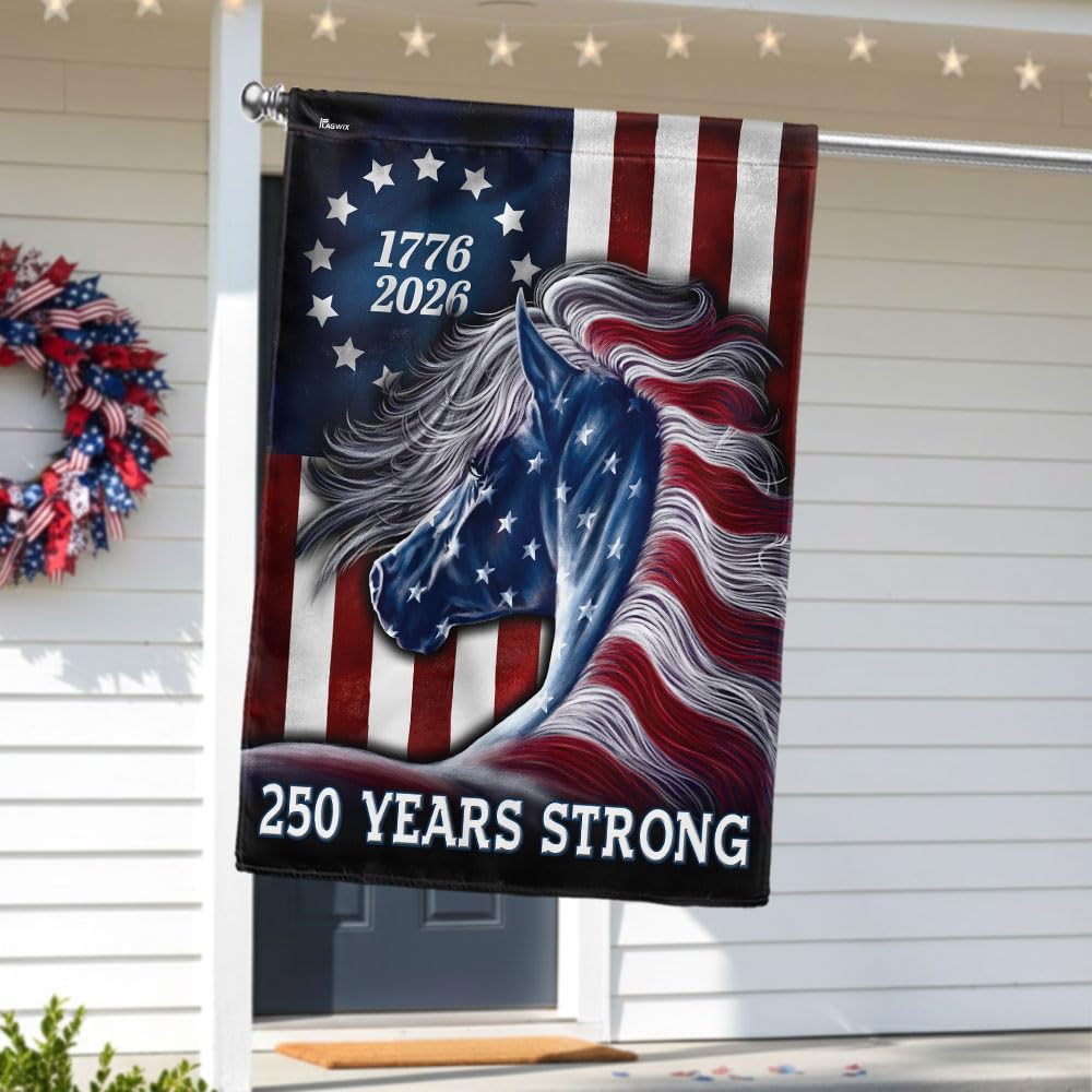 FLAGWIX American 250 Years Anniversary Flag - Polyester Double-sided Yard Flags For Outside Grommet Flag, 3x5 ft - 4th of July Decorations for Home Yard Garden Decor Banner, Gifts For Men Women