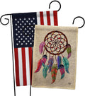 Colorful Dreamcatcher Burlap Garden Flag Pack Regional Southwest Desert Cactus Country Succulent Particular Area Applique House Banner Small Yard Gift Double-Sided, Made in USA