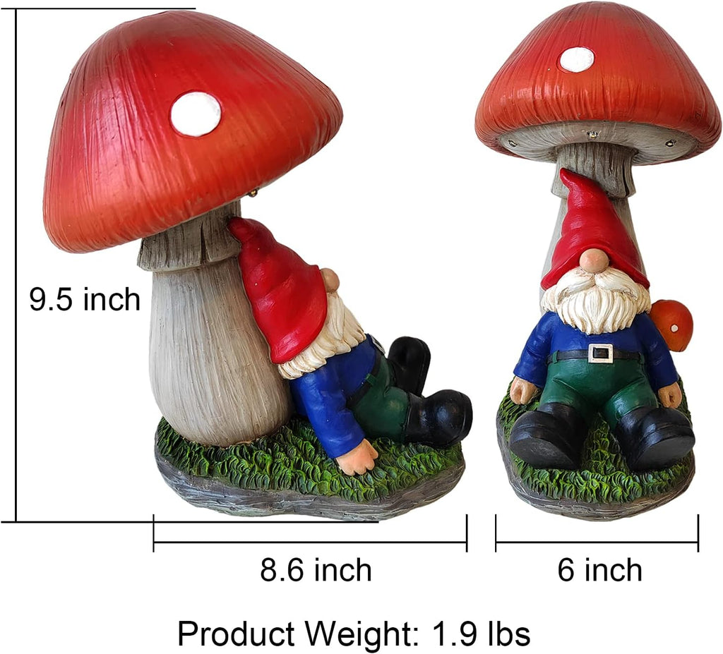 Garden Gnomes Outdoor Decor with Solar Sensor Lamp - Suitable for Garden, Lawn, Porch, Balcony, Christmas, Thanksgiving