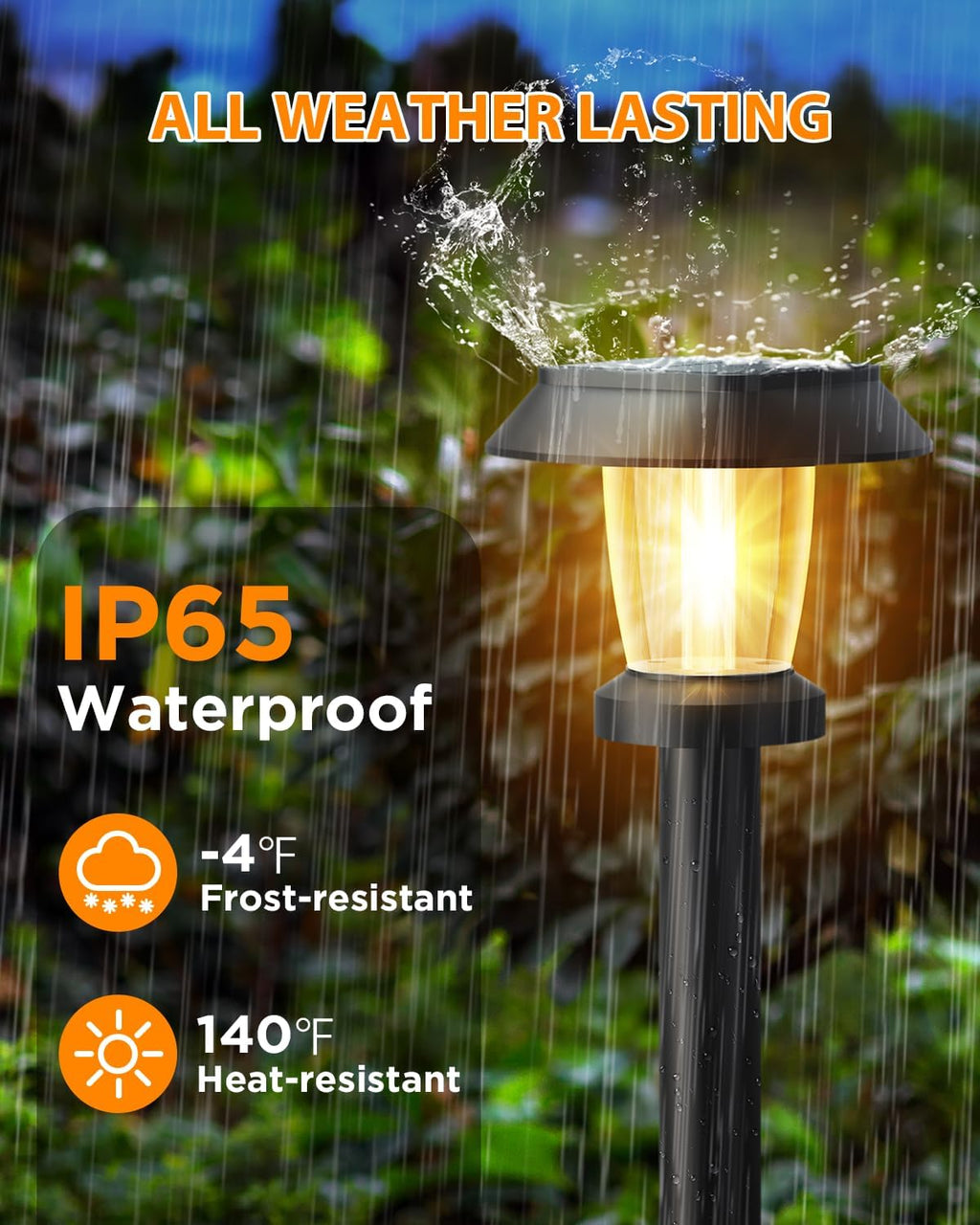 Solar Pathway Lights Outdoor - 12 Pack Solar Powered Garden Lights Waterproof IP65, Decor Landscape Lighting with Three Lighting Modes for Yard, Lawn, Walkway, Driveway, Warm White