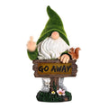 10.8" Solar LED Garden Gnome Statue with Welcome Sign, Outdoor Yard Lawn Decor