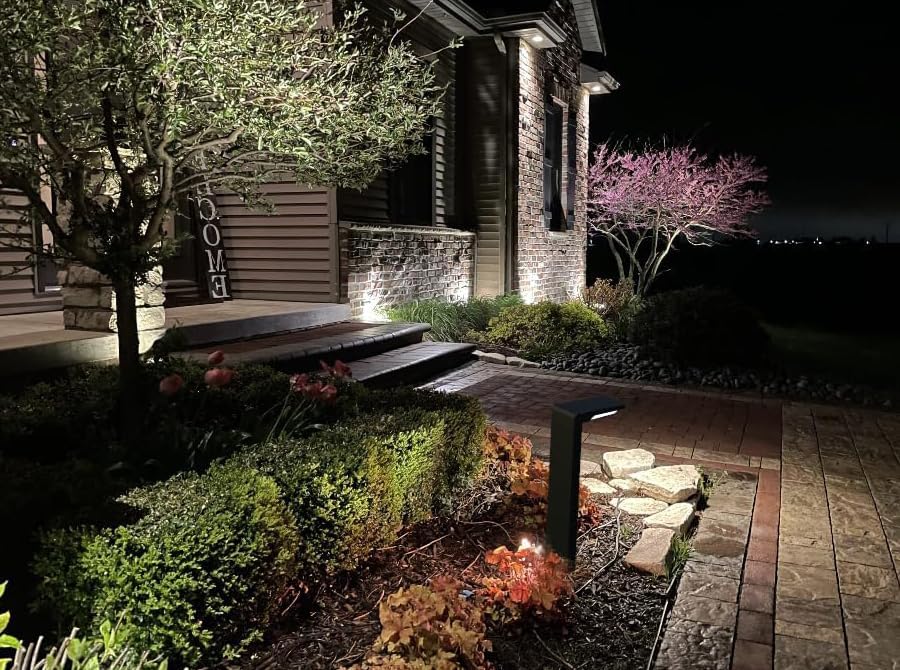 6 Pack Solar Pathway Lights, Dual Warm & Cool White Waterproof Garden Landscape Lights