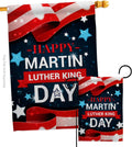 Happy Martin Luther King Day Garden House Flag-Set Patriotic MLK Civil Right Stars United State American Decoration Banner Small Yard Gift Double-Sided, Made in USA
