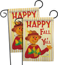 Fall Scarecrow Garden Flag 2pcs Pack Harvest & Autumn Pumkins Sunflower Leaves Season Autumntime Gathering House Decoration Banner Small Yard Gift Double-Sided, Made in USA