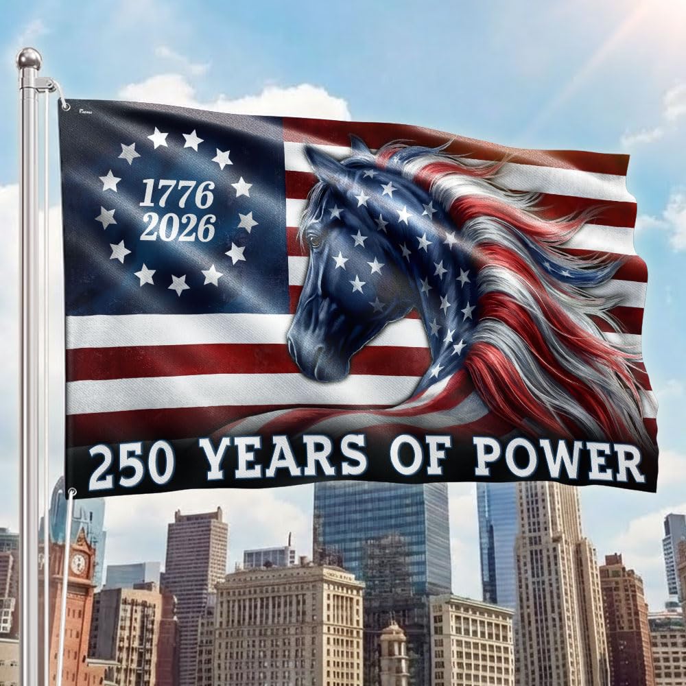 FLAGWIX American 250 Years Anniversary Flag - Polyester Double-sided Yard Flags For Outside Grommet Flag, 3x5 ft - 4th of July Decorations for Home Yard Garden Decor Banner, Gifts For Men Women