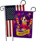 Breeze Decor Lady Dia De Muertos Garden Flag Pack Fall Day of Dead Los Fiesta Mexican Party Autumntime Applique House Decoration Banner Small Yard Gift Double-Sided, Made in USA