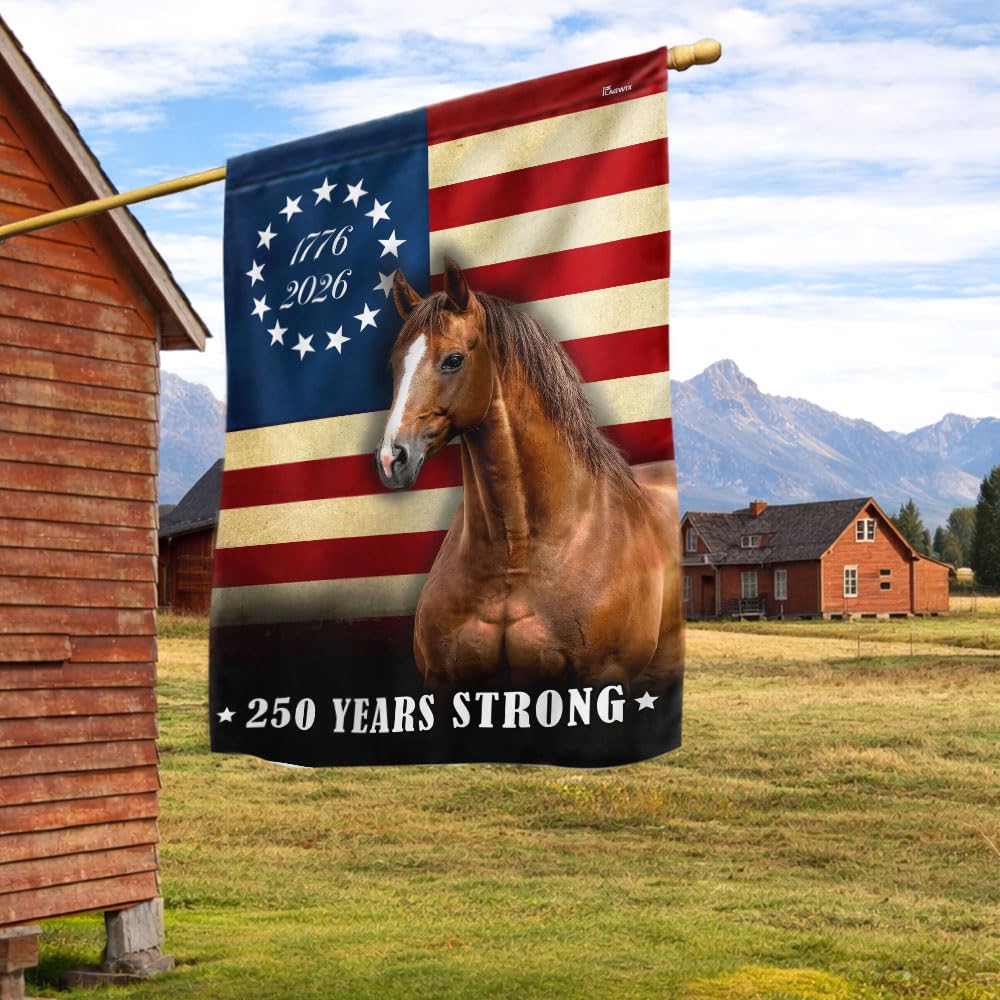 FLAGWIX American 250 Years Anniversary Flag - Polyester Double-sided Yard Flags For Outside Grommet Flag, 3x5 ft - 4th of July Decorations for Home Yard Garden Decor Banner, Gifts For Men Women