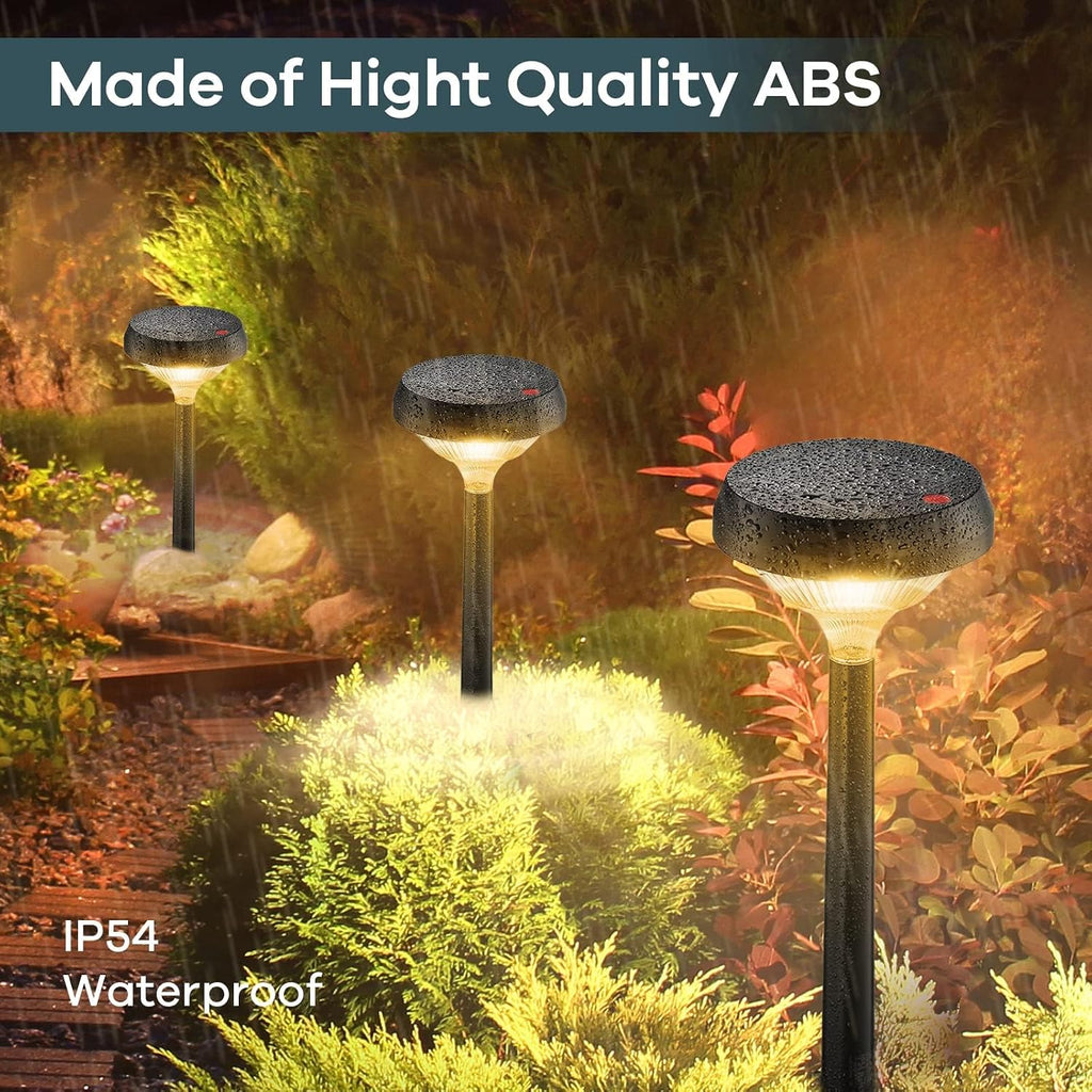 Linkind Solar Lights Outdoor 8 Pack, Solar Pathway Lights, Warm White Landscape Path Lights Waterproof for Walkway Yard Garden Driveway Use