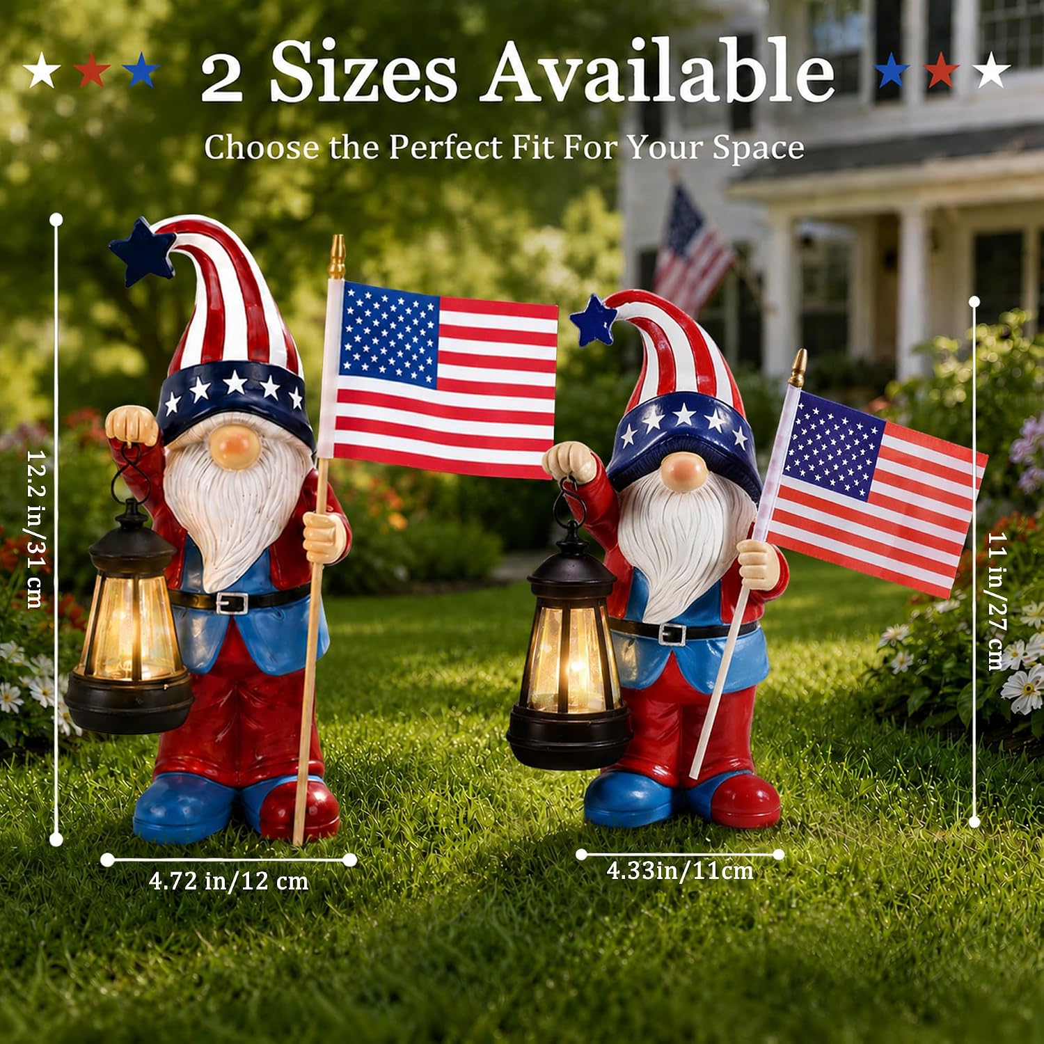 Nacome Solar Gnomes Statues for Garden Decor: Outdoor Sculptures for Clearance Lights for Outside Lawn Ornaments Porch Patio Balcony Yard Home – Birthday Gifts for Mom Grandma Women