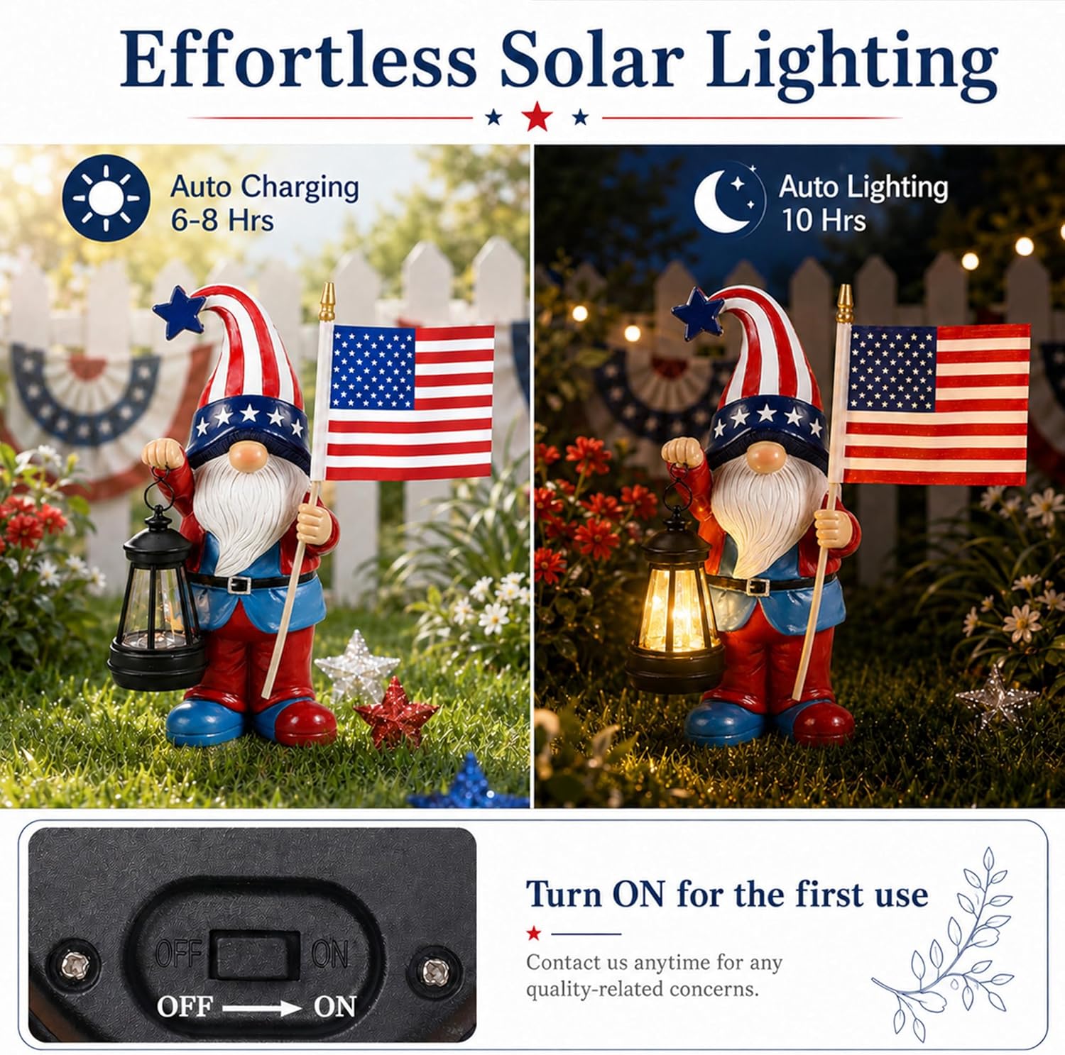 Nacome Solar Gnomes Statues for Garden Decor: Outdoor Sculptures for Clearance Lights for Outside Lawn Ornaments Porch Patio Balcony Yard Home – Birthday Gifts for Mom Grandma Women