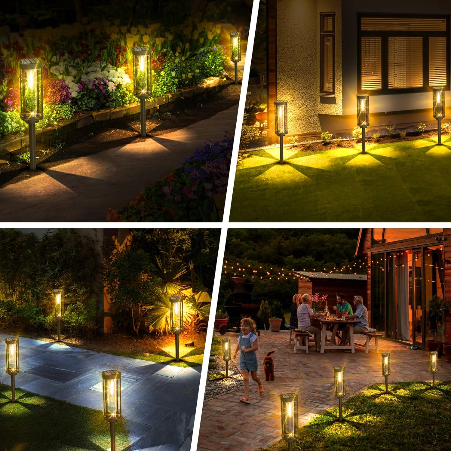 COXSENI Solar Pathway Lights Outdoor 6 Pack, Bright Solar Path Lights Outside Waterproof, Walkway Light Solar Powered Landscape Lights for Driveway Lawn Patio Sidewalk Yard