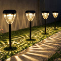 Ensenior Solar Pathway Lights Outdoor - 16-Pack, 6500K LED Landscape Garden Lights, IP65 Waterproof, Tool-Free Auto ON/Off for Garden Yard Patio Walkway Landscape, 14.17" Height