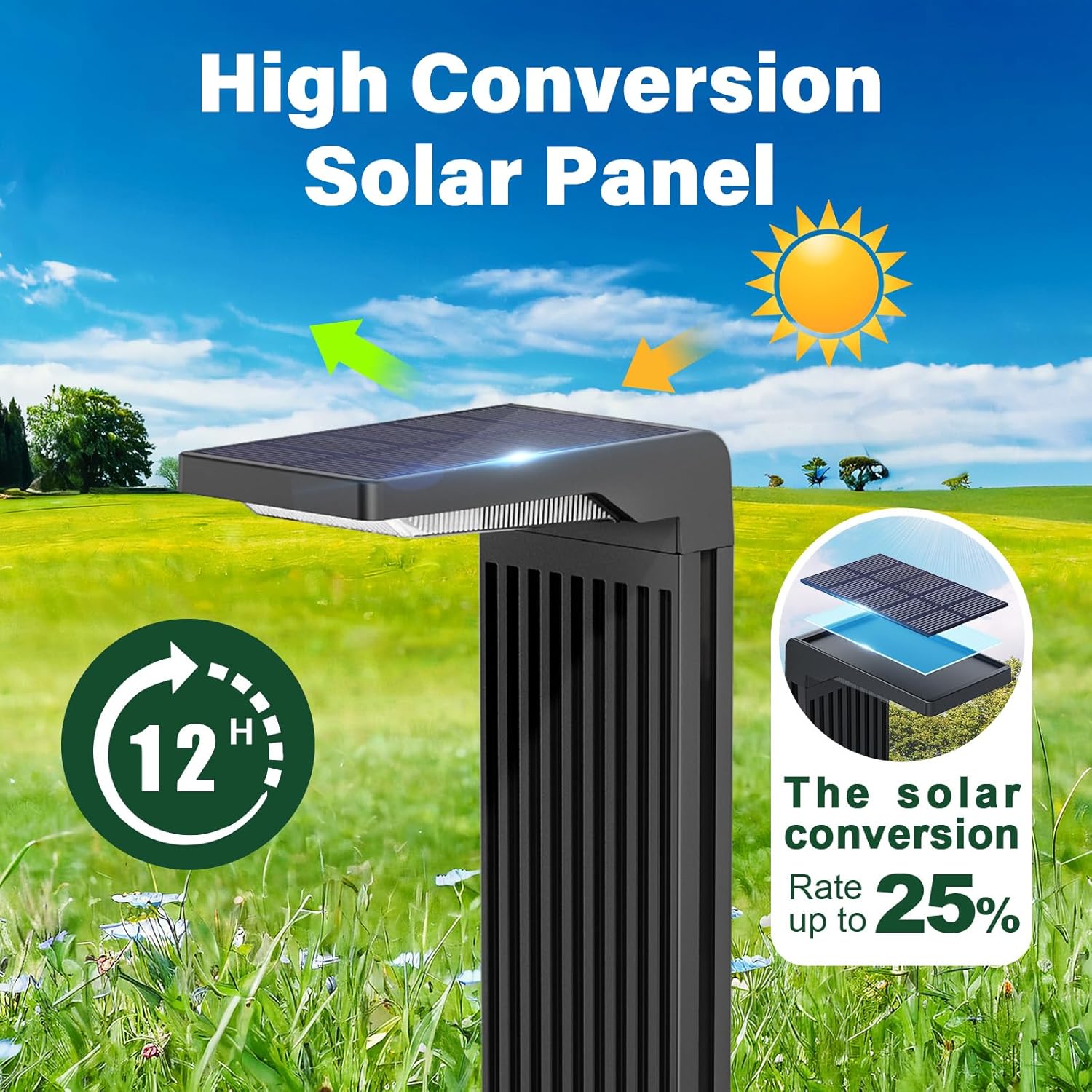 COXSENI Solar Pathway Lights Outdoor 4Pack, Bright 60LED Solar Path Lights Outside Waterproof, Warm & Cool Walkway Lights Solar Powered, Landscape Light for Driveway Lawn Patio Garden Yard