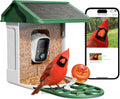 HARYMOR Bird Feeder with Camera Solar Powered-2K Live Feed, Smart AI Identify Birds, 2L Food Capacity, Auto Captured Bird Video, Real-time Arrived Alerts, Mini Hummingbird Feeder for Outdoor Backyard