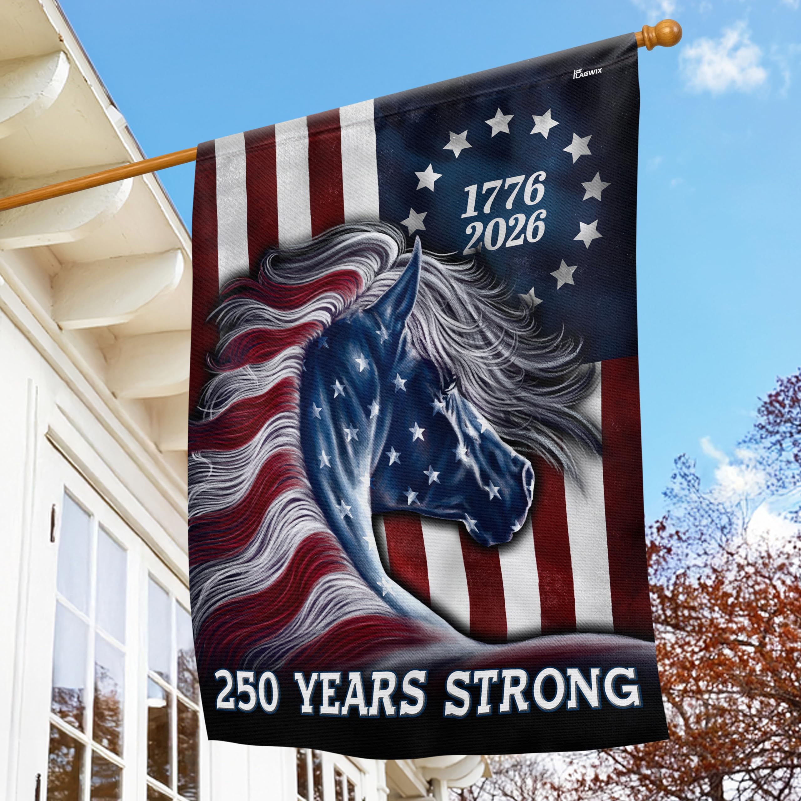 FLAGWIX American 250 Years Anniversary Flag - Polyester Double-sided Yard Flags For Outside Grommet Flag, 3x5 ft - 4th of July Decorations for Home Yard Garden Decor Banner, Gifts For Men Women