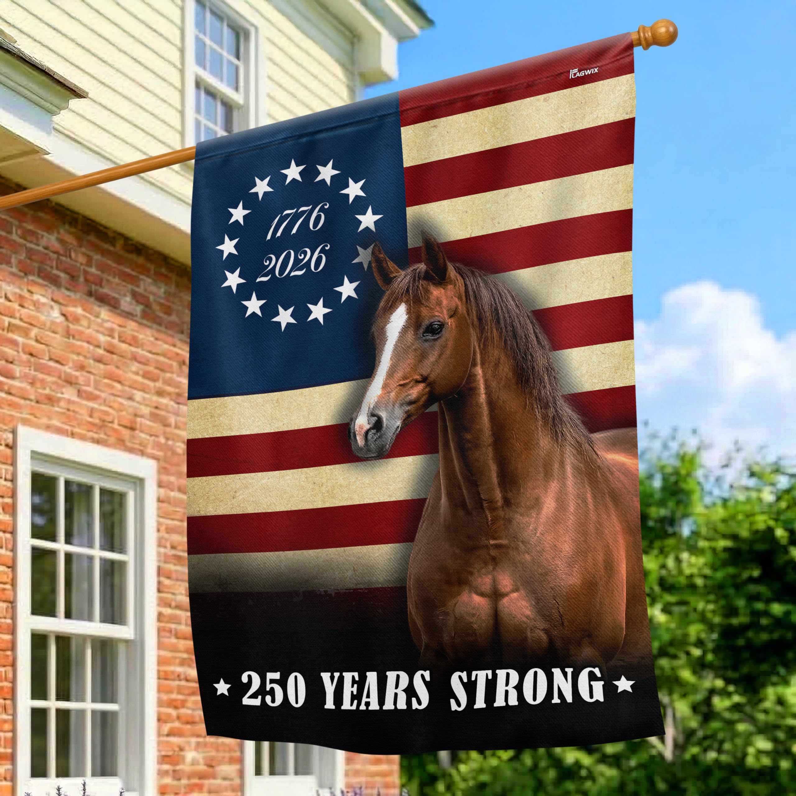 FLAGWIX American 250 Years Anniversary Flag - Polyester Double-sided Yard Flags For Outside Grommet Flag, 3x5 ft - 4th of July Decorations for Home Yard Garden Decor Banner, Gifts For Men Women